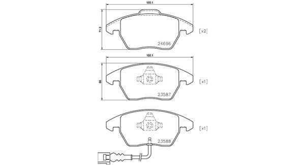 MAGNETI MARELLI Комплект тормозных колодок, дисковый тормоз 363700485146